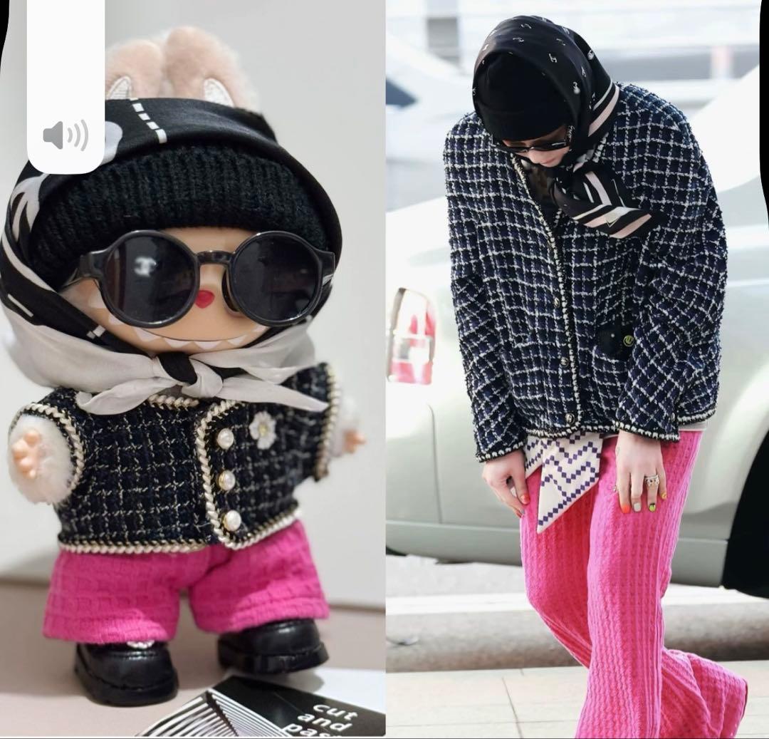 Labubu BIGBANG G-DRAGON ジヨン着用風 ぬいぐるみ服 7点