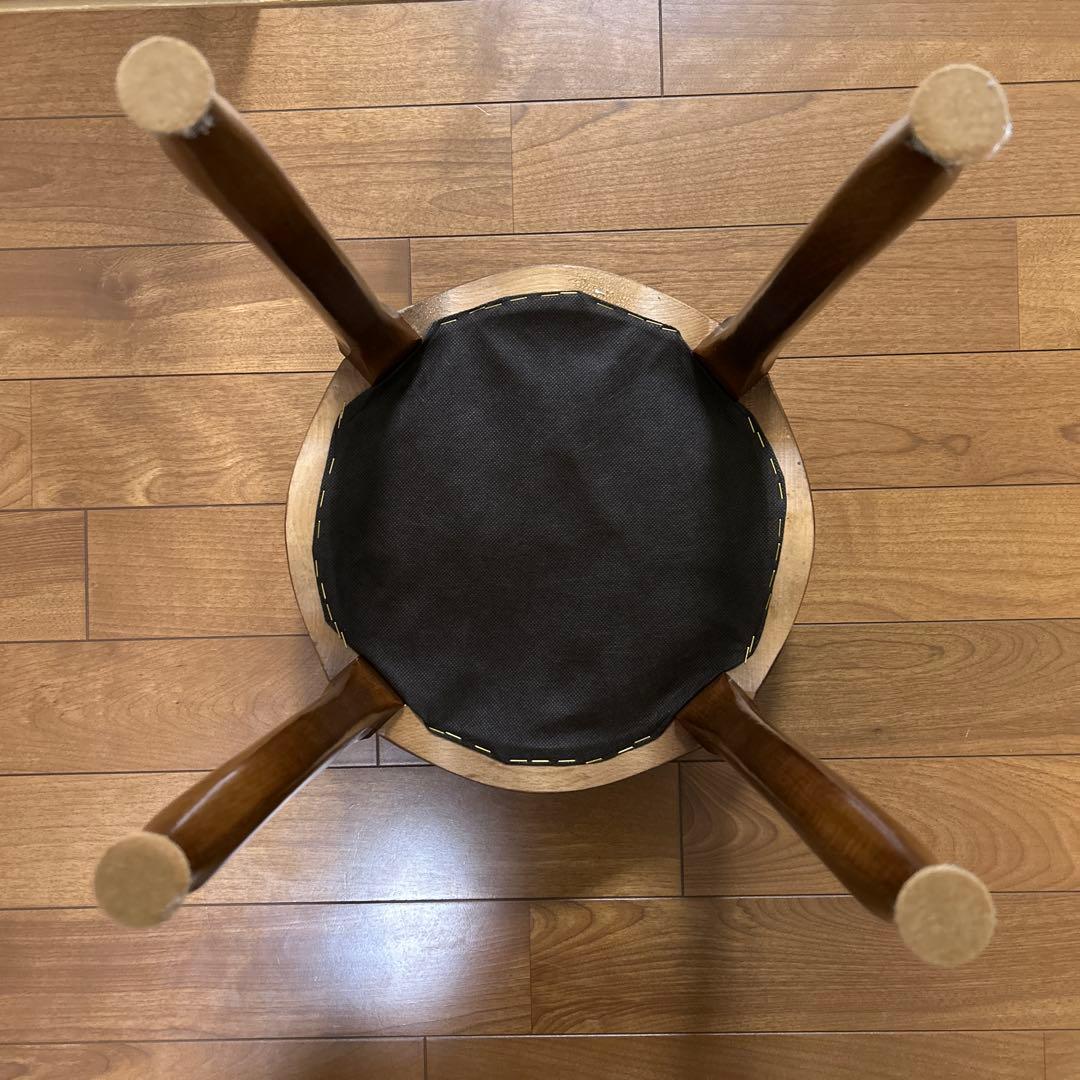 ゴブラン織調ウッドスツール