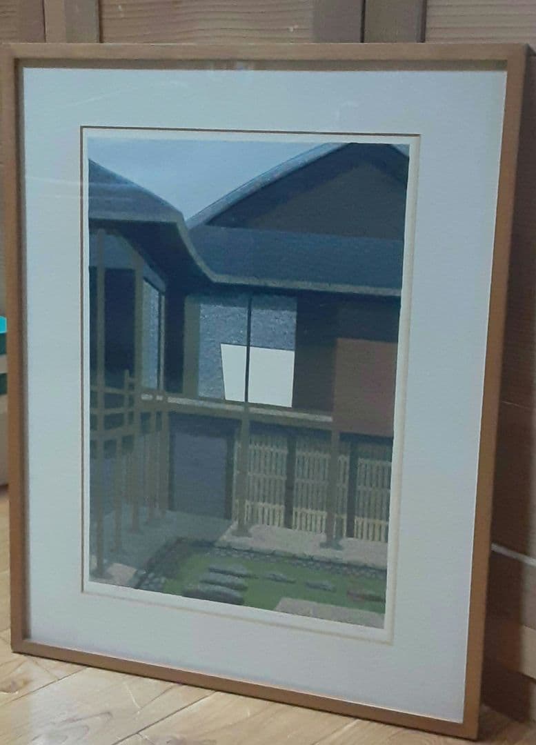 井堂雅夫　木版画　桂離宮 Ⅰ　1983年