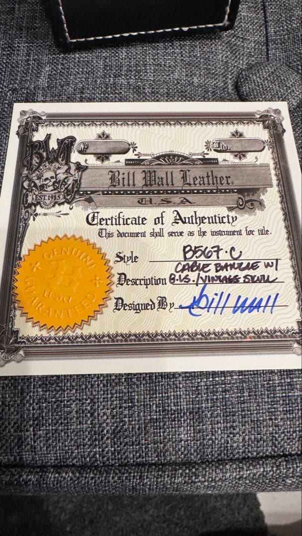 【美品レア】Bill Wall Leather/BWL ケーブルワイヤーバングル