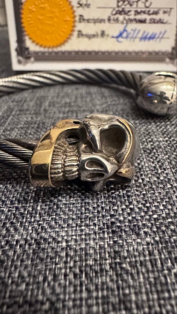 【美品レア】Bill Wall Leather/BWL ケーブルワイヤーバングル