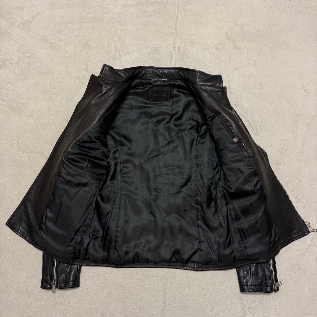 美品　ディーゼル　ラムレザージャケット　46 M 黒