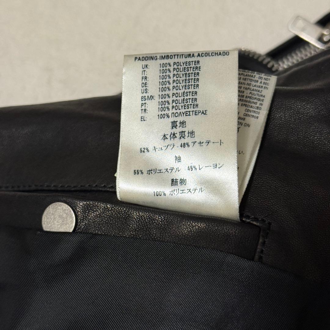 美品　ディーゼル　ラムレザージャケット　46 M 黒