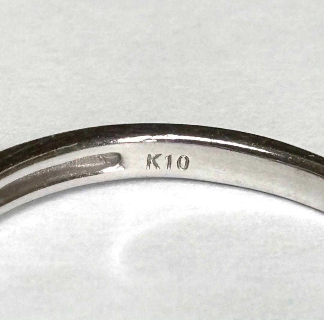 10K ブラックダイヤ ＆ダイヤリング 12号