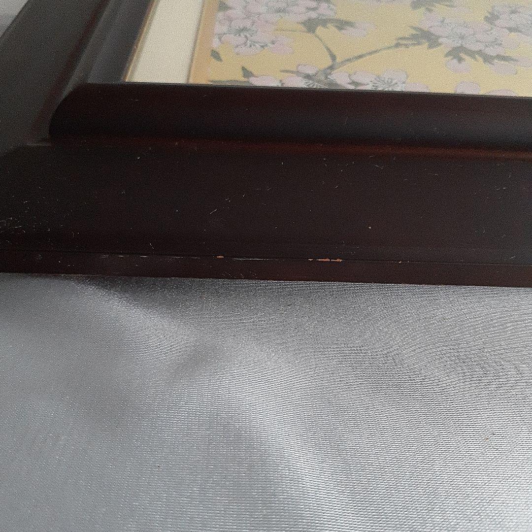 金襴手 金箔 陶板画 陶額 琥山窯 桜 金箔押