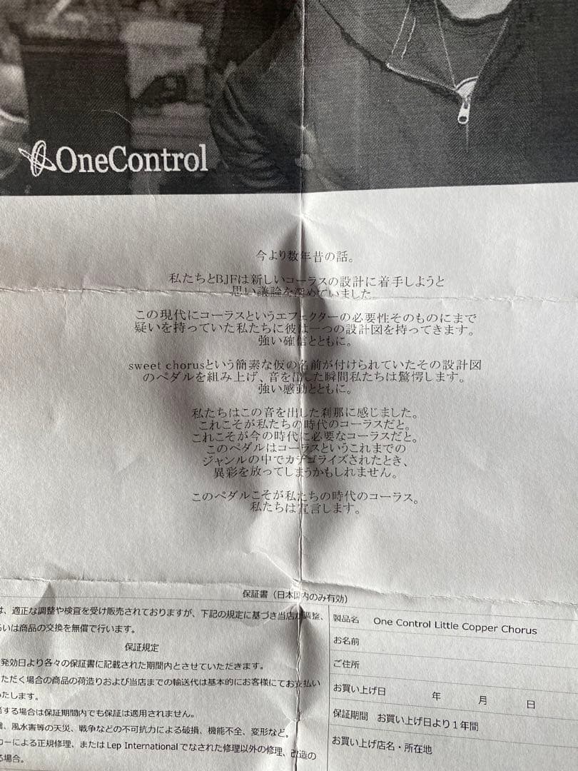 ギター OneControl Little Copper Chorus