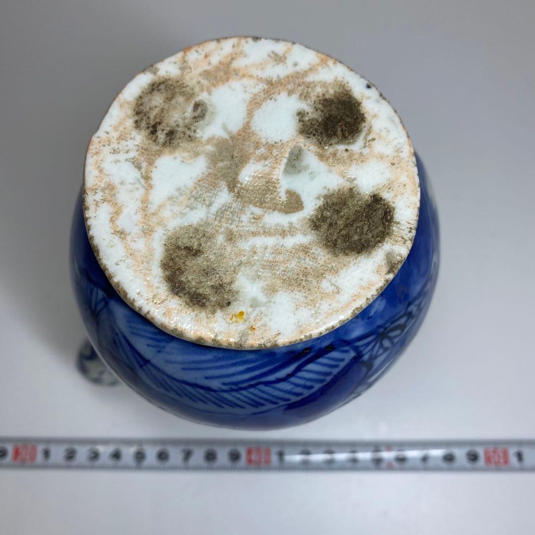 中国古玩　古染付水次　高さ16㎝　東Y7-0331②タルチ