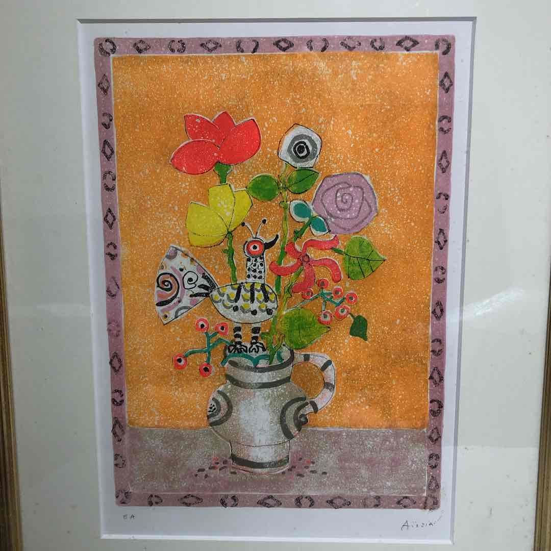 アイズピリ　絵画　アンティーク　骨董　希少　花　風水　運気