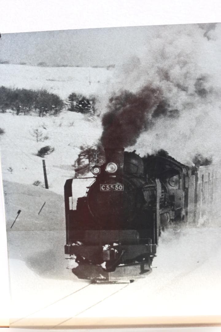 工業X線用フィルムを利用した蒸気機関車の写真（ネガみたいな画像）