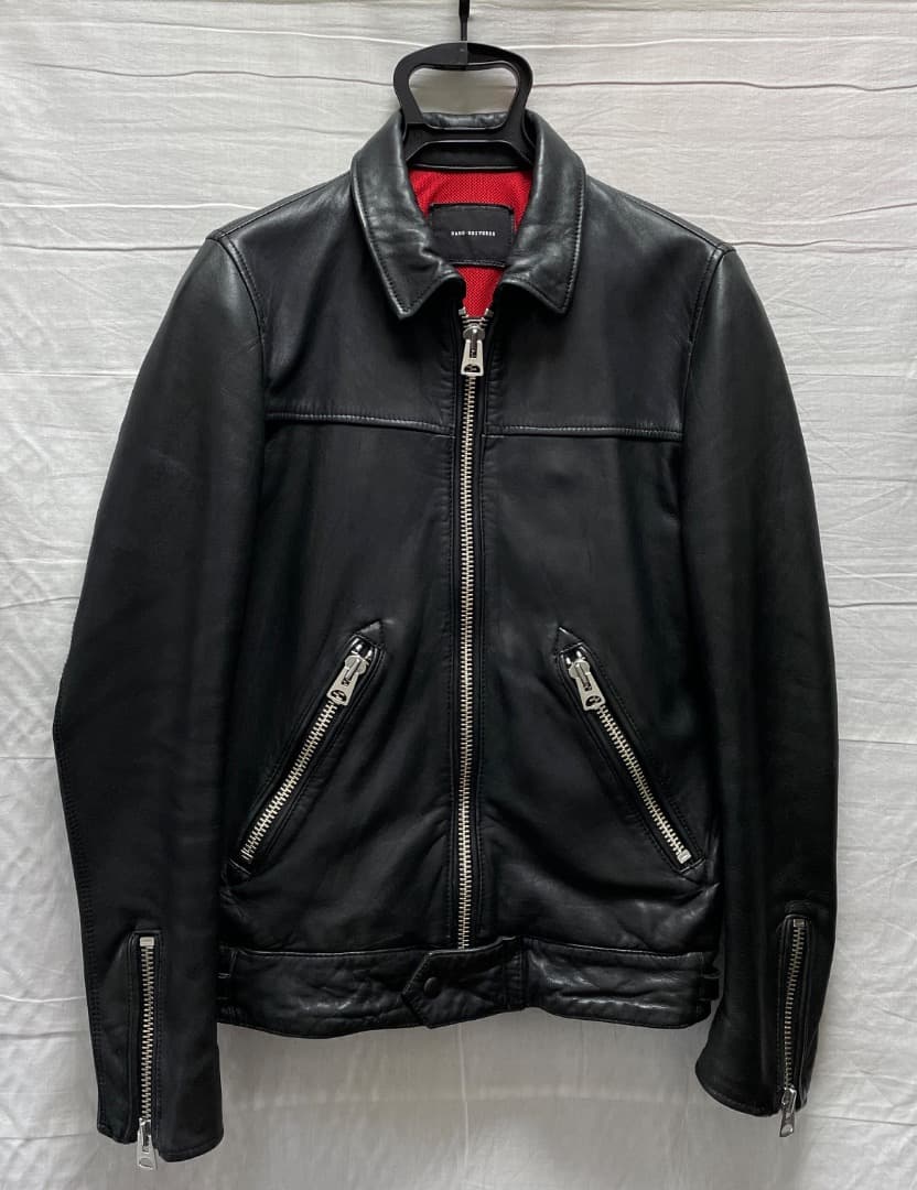 ナノユニバース シープスキン 羊革 シングス ライダースジャケット