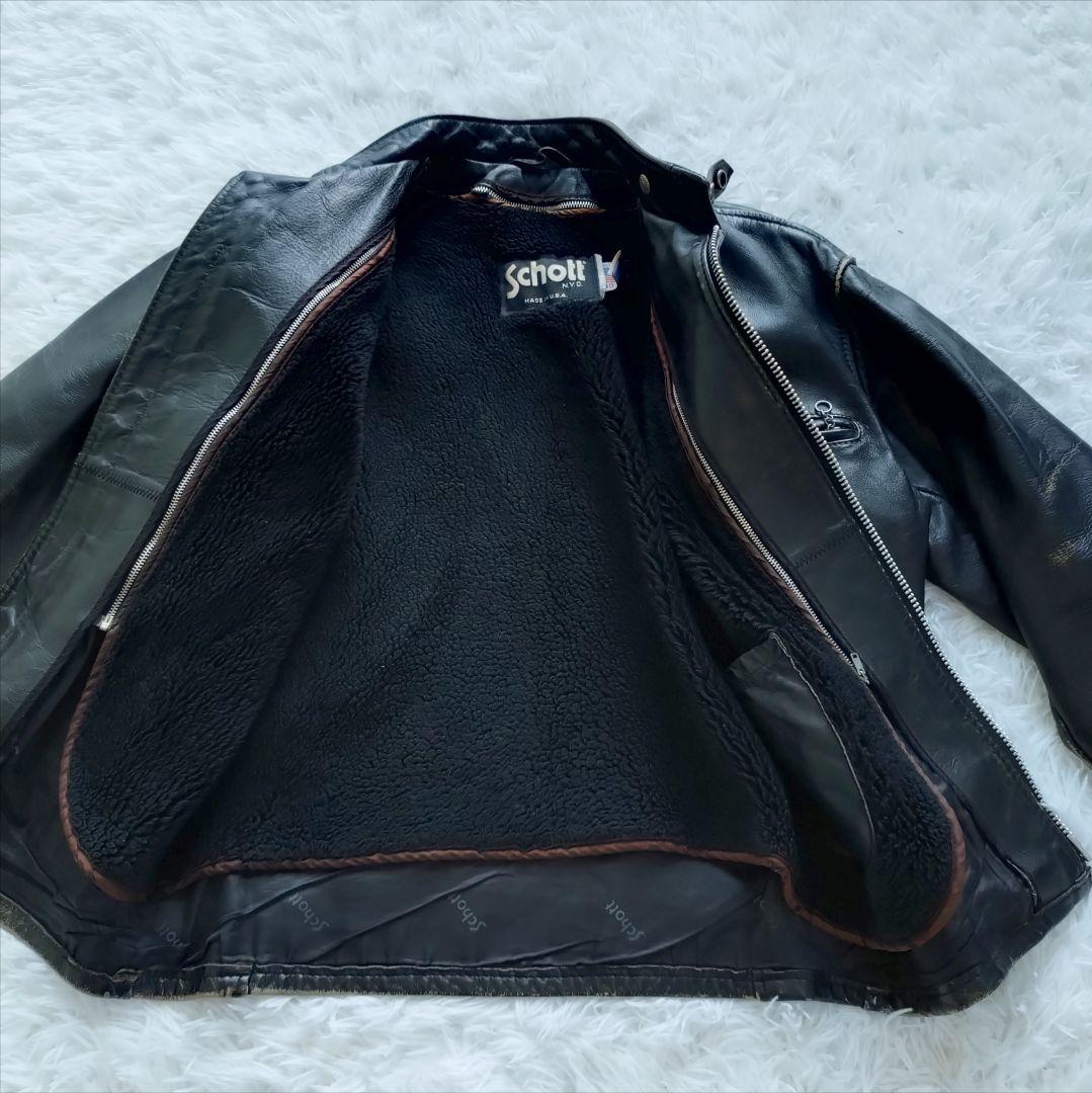 SCHOTT シングルライダース ジャケット ボア ライナー 40