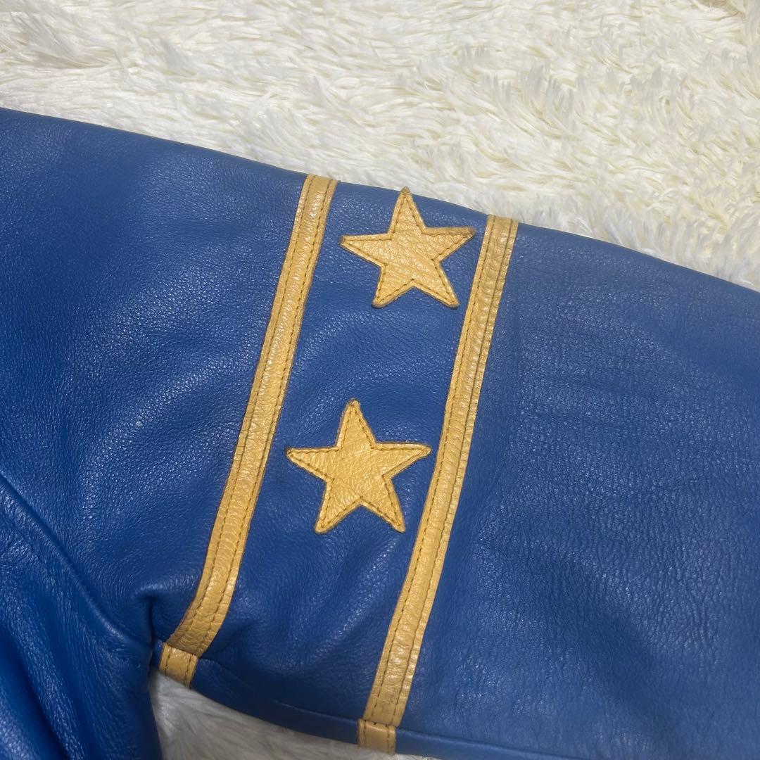 【希少！良品！✨】Schott ショット レザー ジャケット レーシング 青