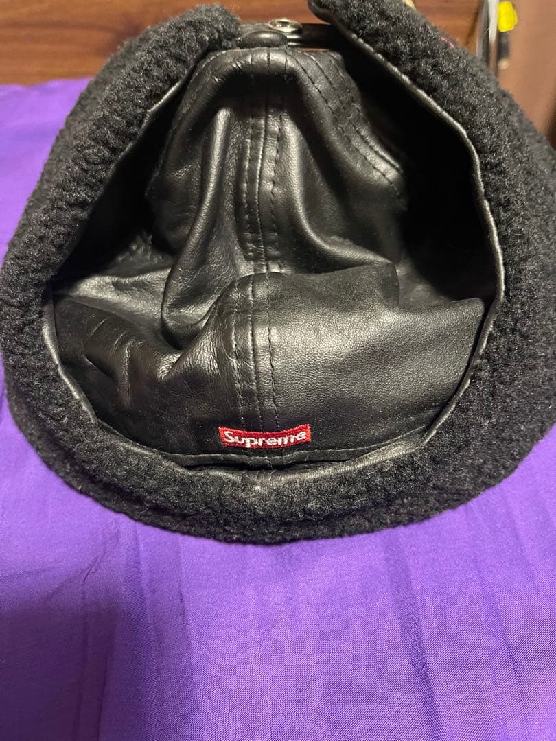 SUPREME 22AW Leather サイズ7 1/2 59.6cm