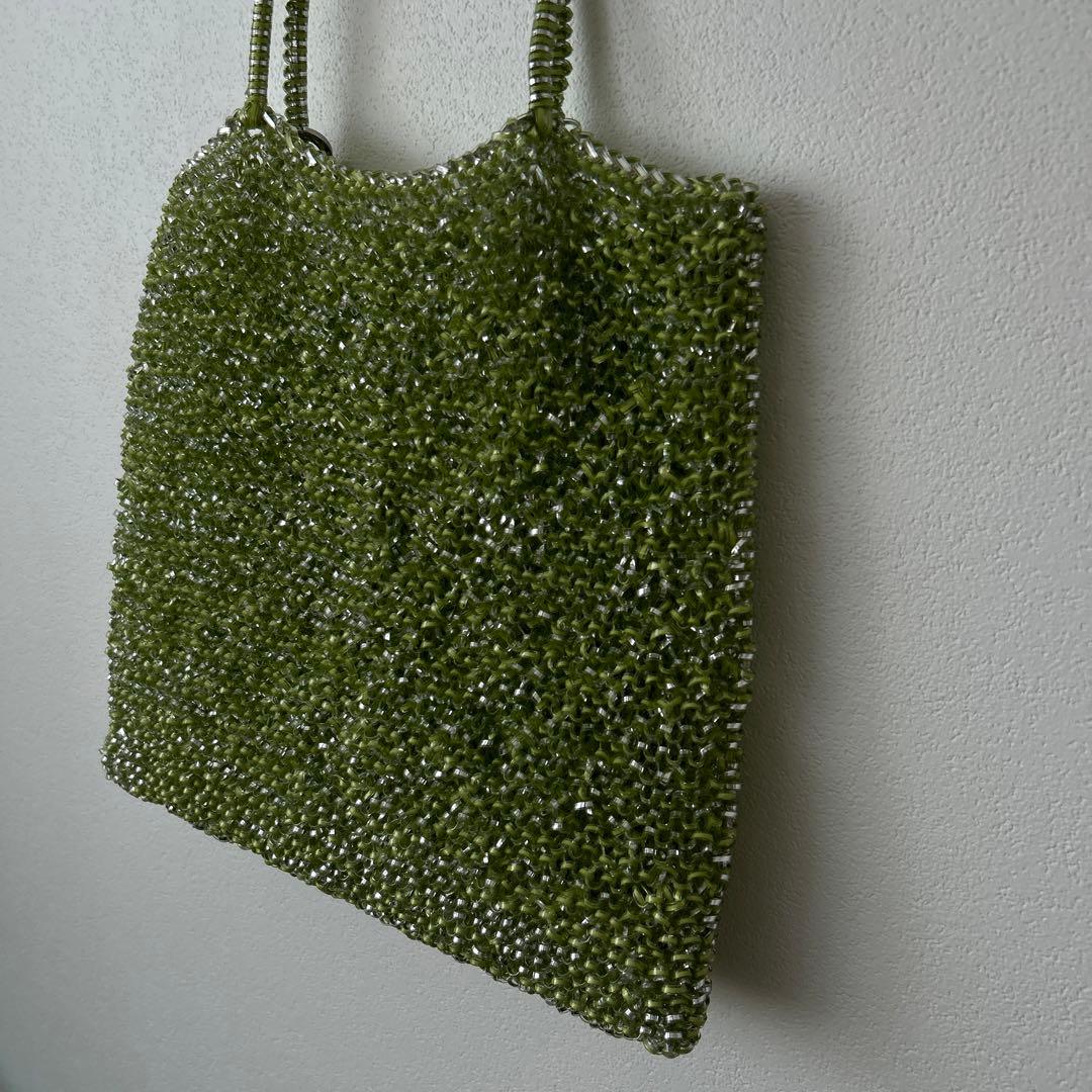 アンテプリマワイヤーバッグ　スクエア　ラージ　シャンパングリーン