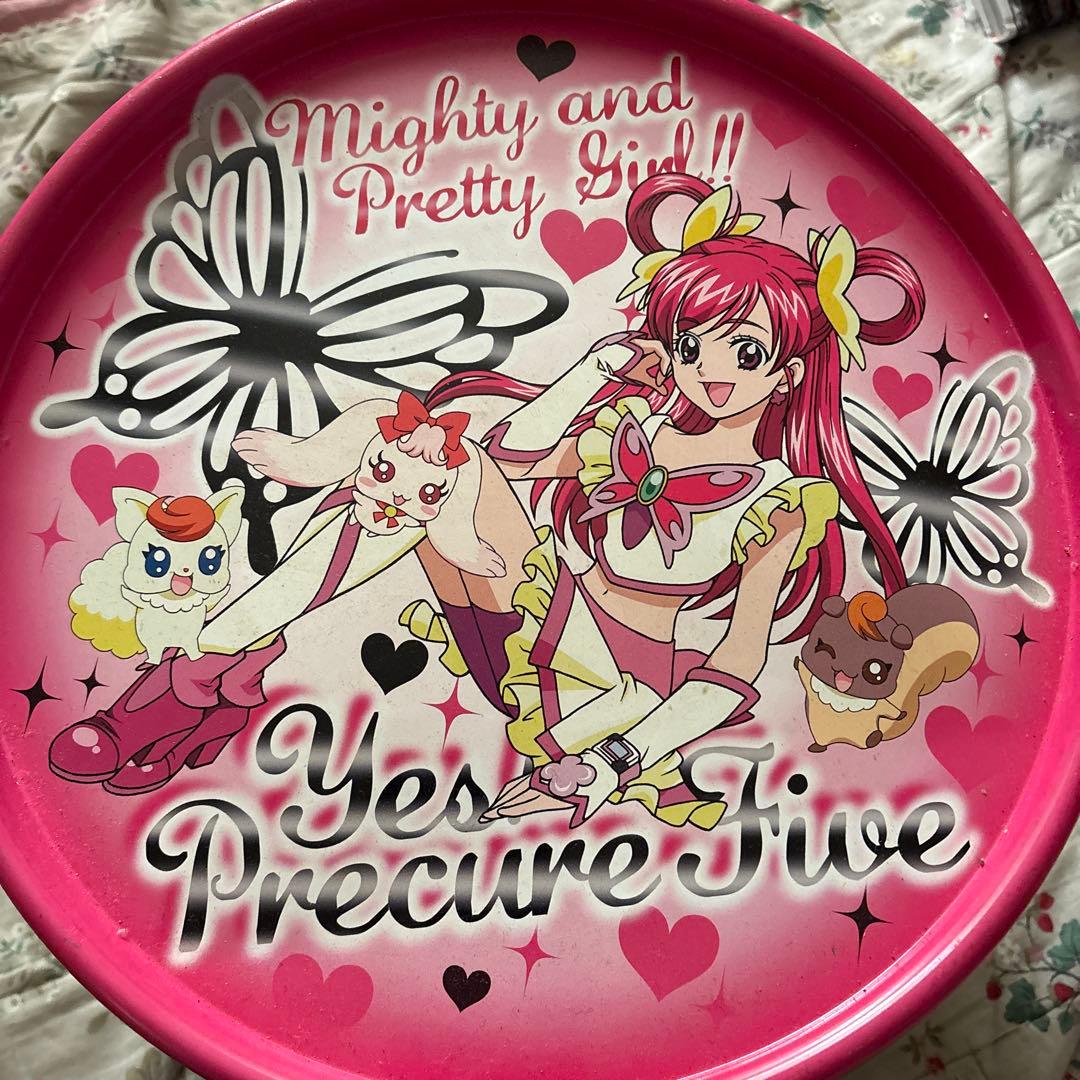 アニメ　Yes! Precure 5 蓋付き　特大缶　持ち手付き福缶