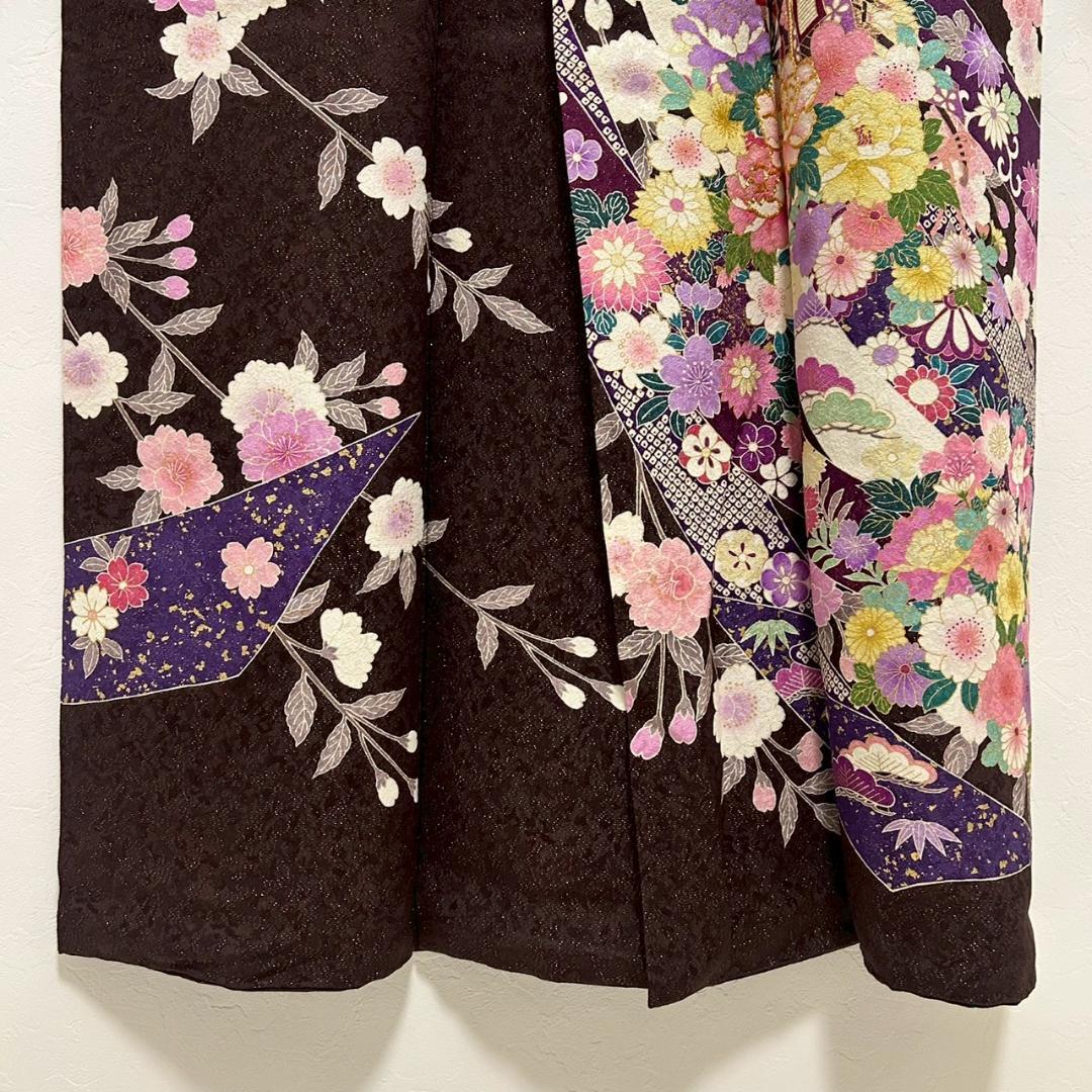 KP1780 振袖 身丈172cm 正絹 着物 成人式 トールサイズ