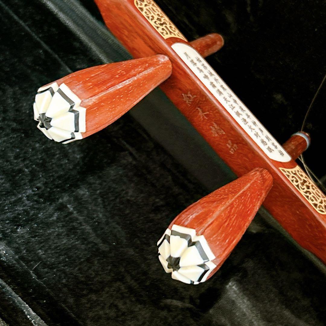 二胡 紅木 彫刻 蛇皮 民族楽器 弓 ケース