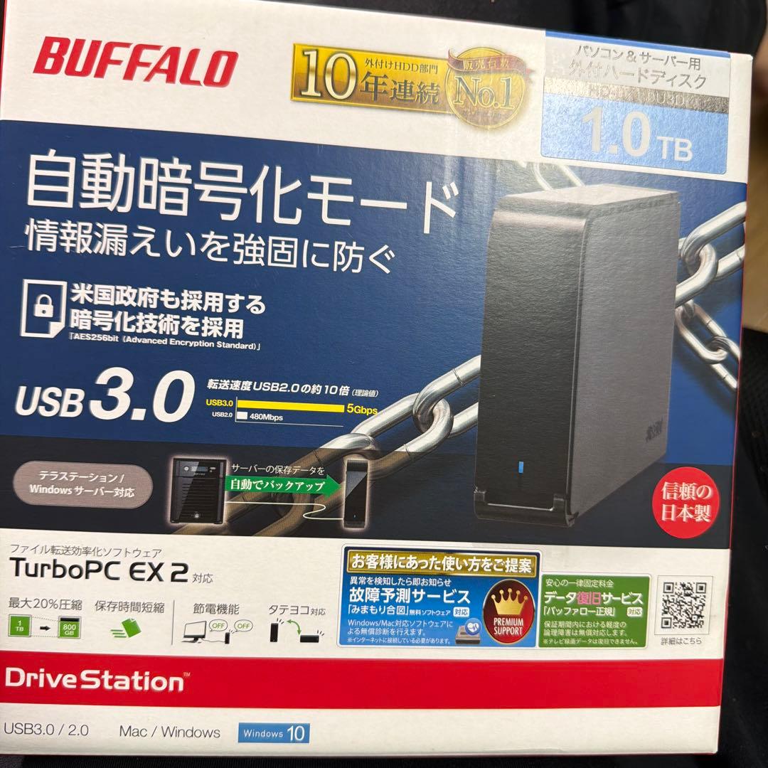 BUFFALO HD-LX1U3D 1TB 外付けHDD