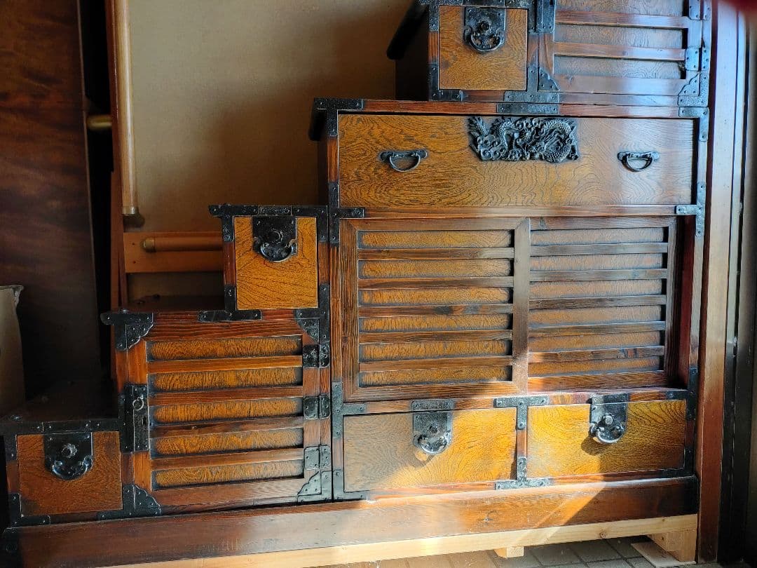 階段箪笥 両面箪笥 階段だんす 階段ダンス 和箪笥 和ダンス 時代家具 民芸家具