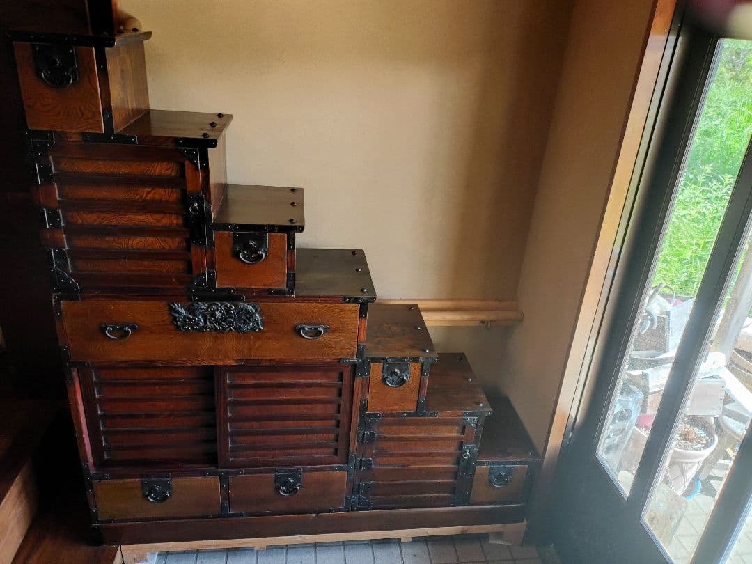 階段箪笥 両面箪笥 階段だんす 階段ダンス 和箪笥 和ダンス 時代家具 民芸家具