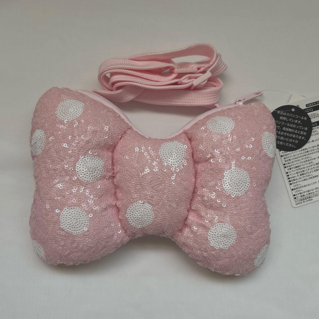 ミニーマウス　パルパル　リボン　ショルダーバッグ　ディズニー