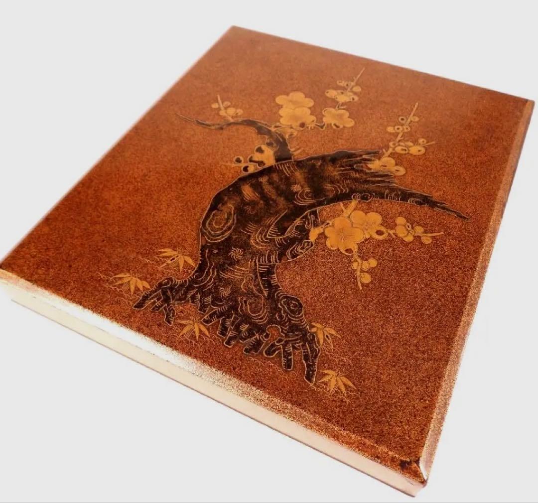 時代漆器 内金梨地 夜桜金蒔絵 硯箱一式 水滴/硯/書道具 筆墨紙硯