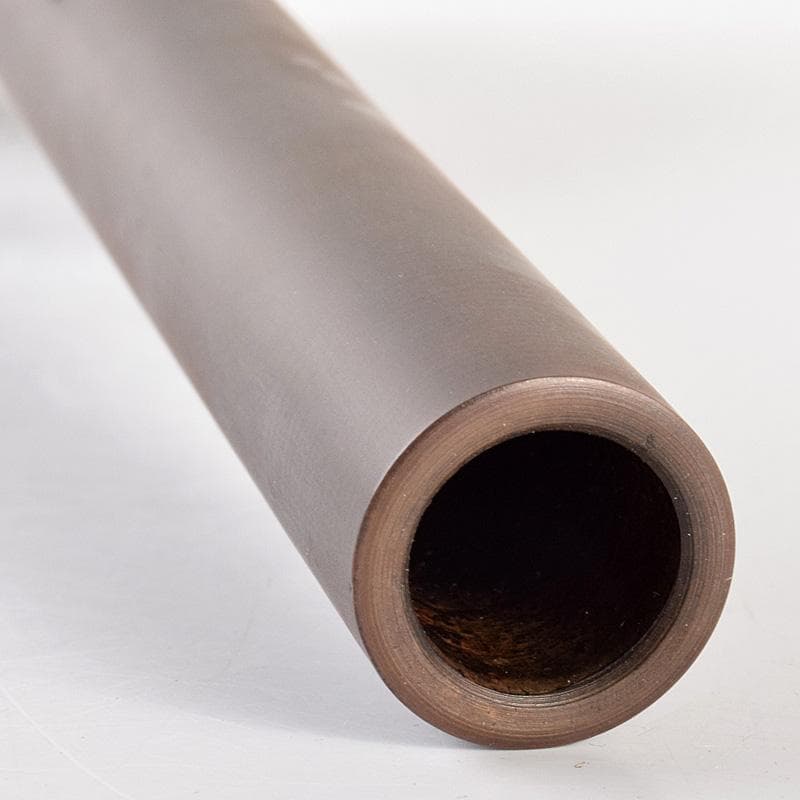 中国　古銅　双龍耳鶴首瓶　時代箱付　V　R5082B