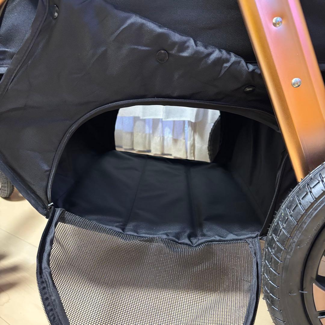 犬用ペットカート 黒 アルミフレーム