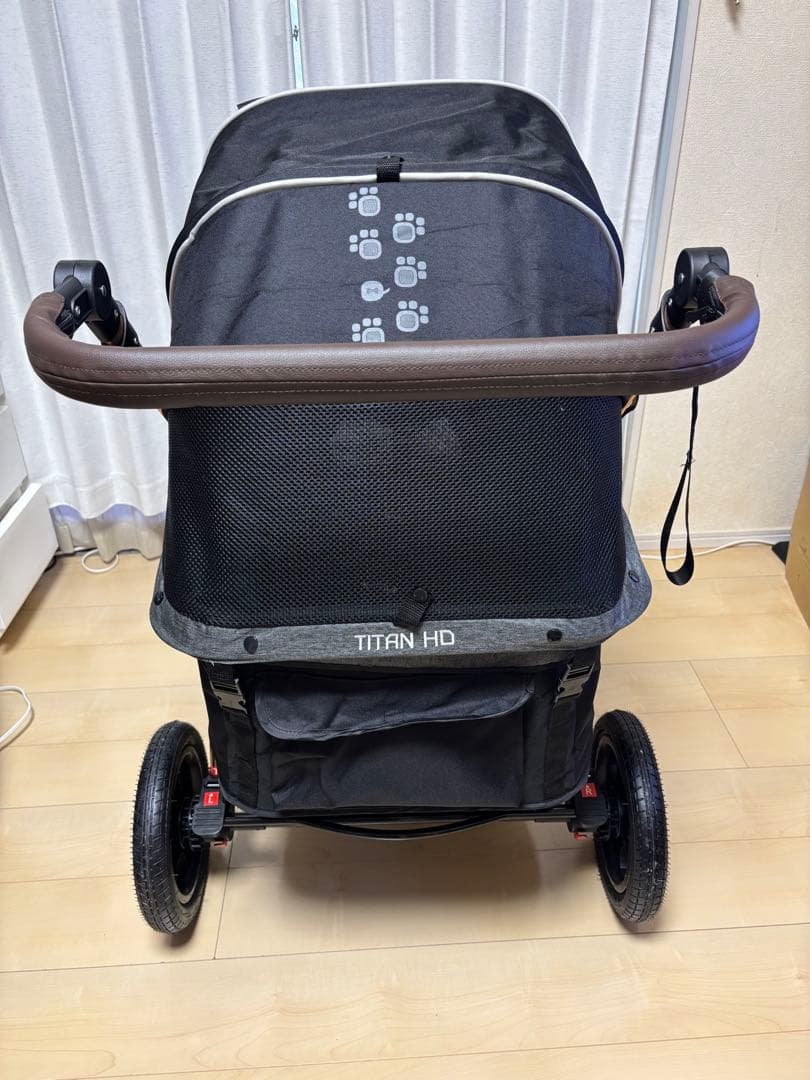 犬用ペットカート 黒 アルミフレーム