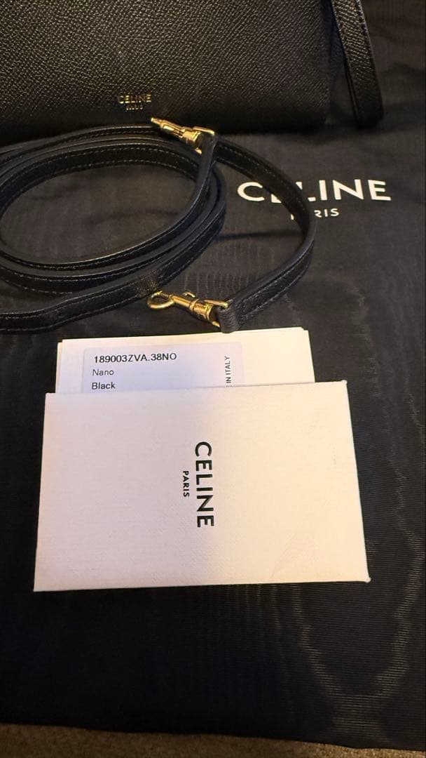 CELINE ベルトバック　ナノ　ブラック