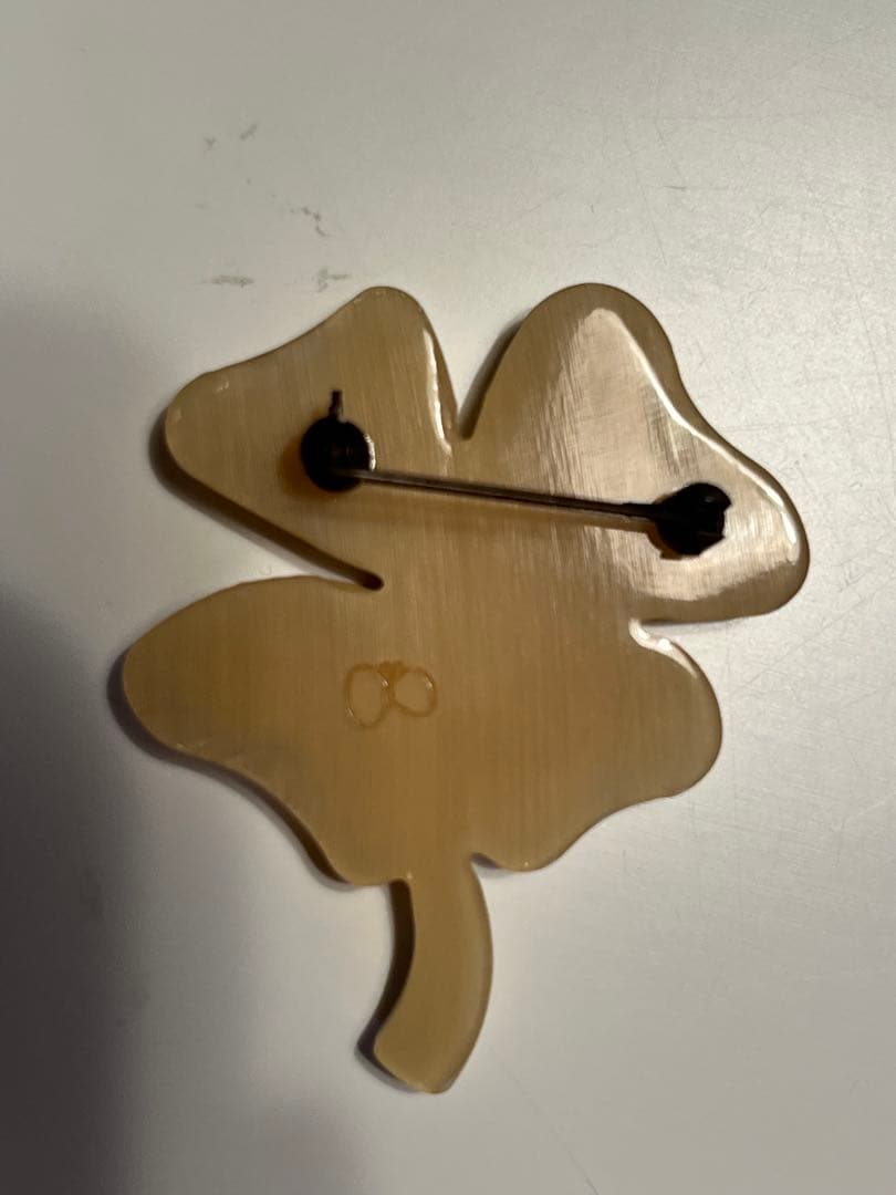 mina perhonen ブローチ　クローバー　水牛　正規品