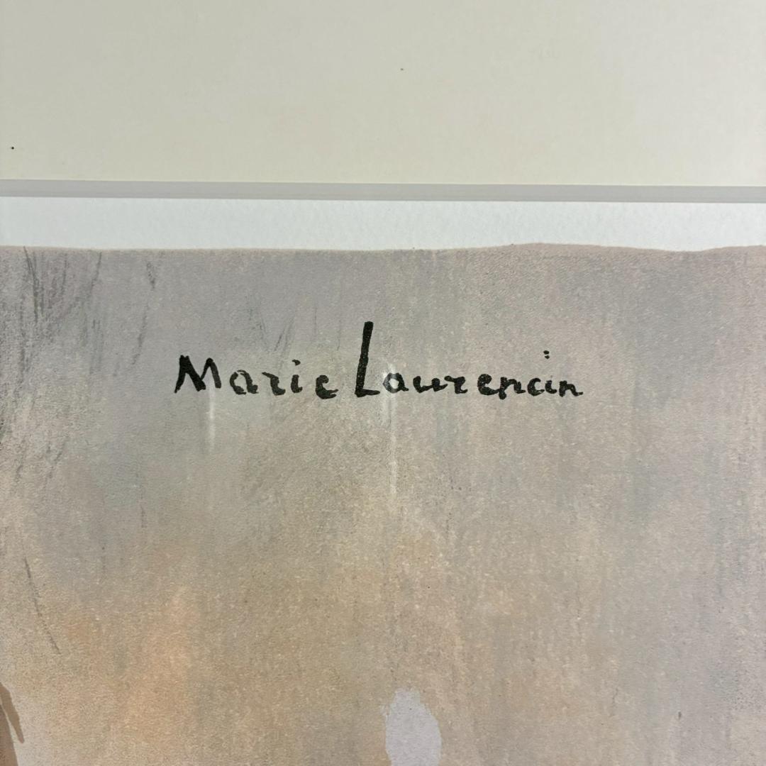 マリー・ローランサン「ギターを持つ乙女」リトグラフ 作品保証書有 フランス