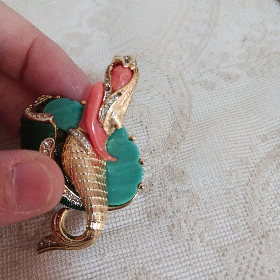 Hattie Carnegie 人魚 ブローチ