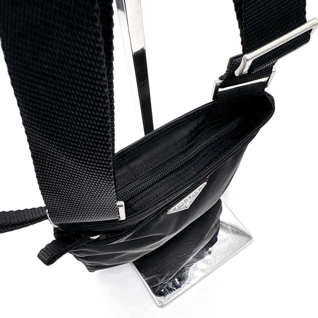 極美品 PRADA プラダ ショルダーバッグ サコッシュ ナイロン ブラック