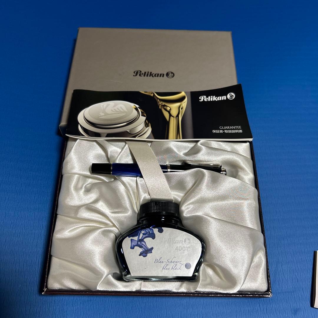 新品未使用 Pelikan 万年筆セット M200-5 ブルーブラック