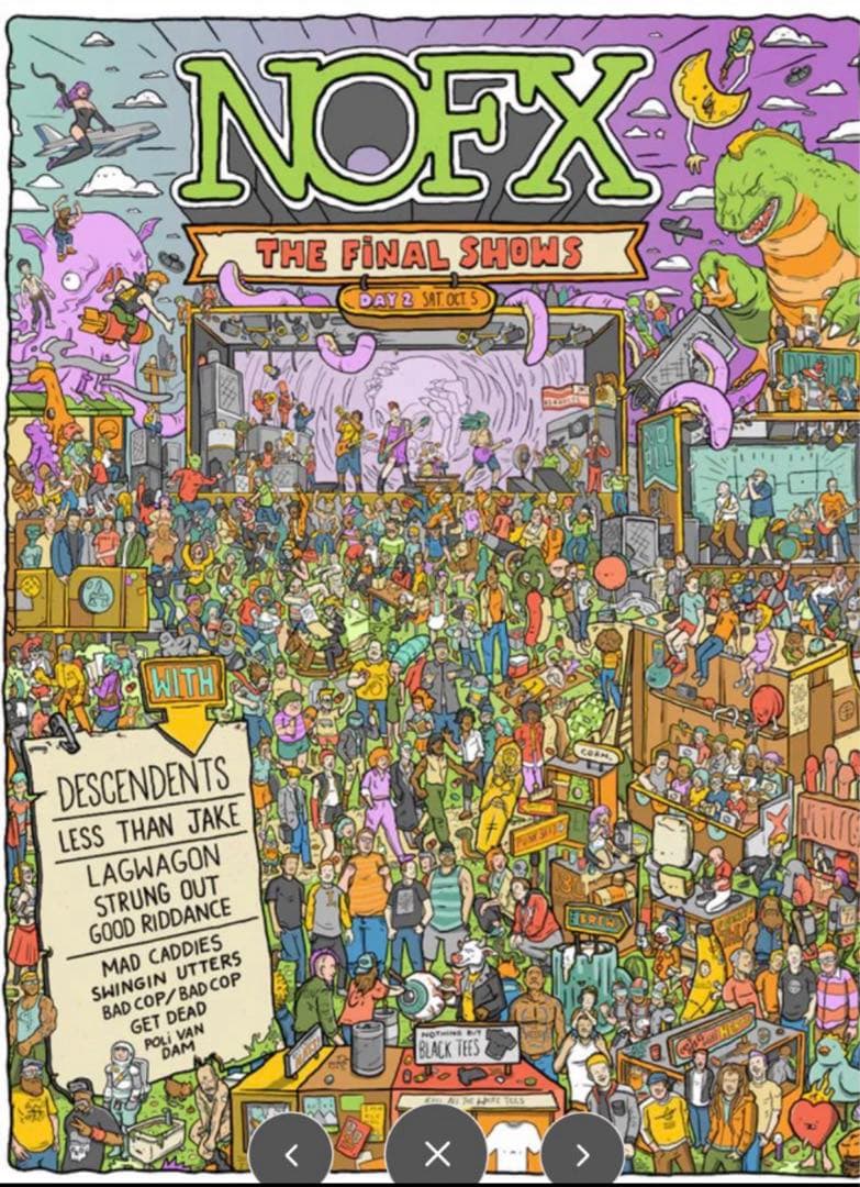 送料無料【新品未使用】NOFX 公式 ラストライブ　ポスター3枚セット　ハイスタ