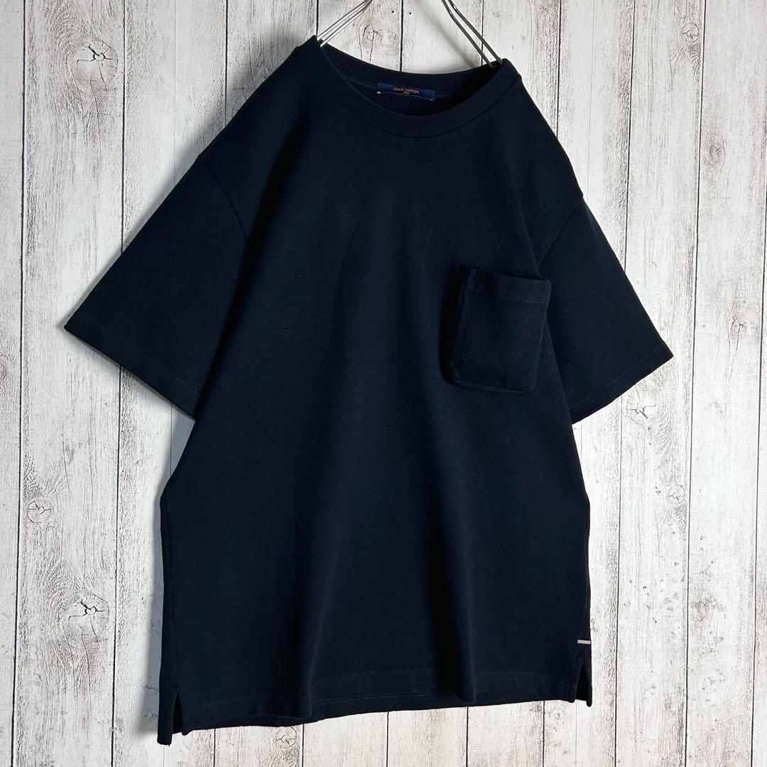 【人気Lサイズ】ルイヴィトン☆モノグラムポケットTシャツ ネイビー 入手困難