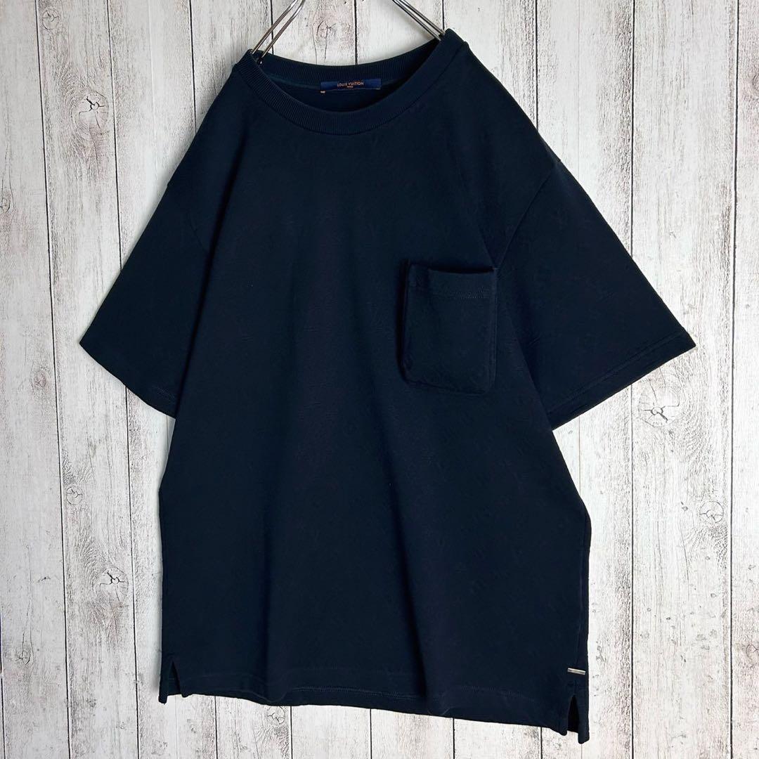 【人気Lサイズ】ルイヴィトン☆モノグラムポケットTシャツ ネイビー 入手困難