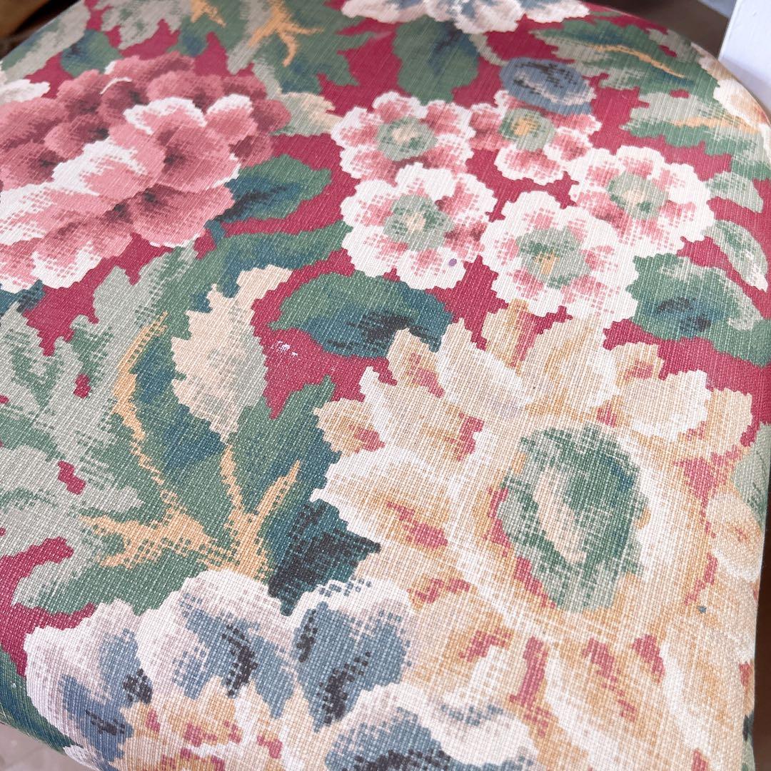 アンティーク商材 ① オールドウッド クッションチェア ウッドスツール 椅子