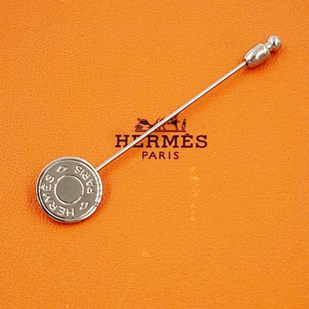 jun1♪エルメス HERMES セリエ ラペルピン ピンブローチ 箱付き
