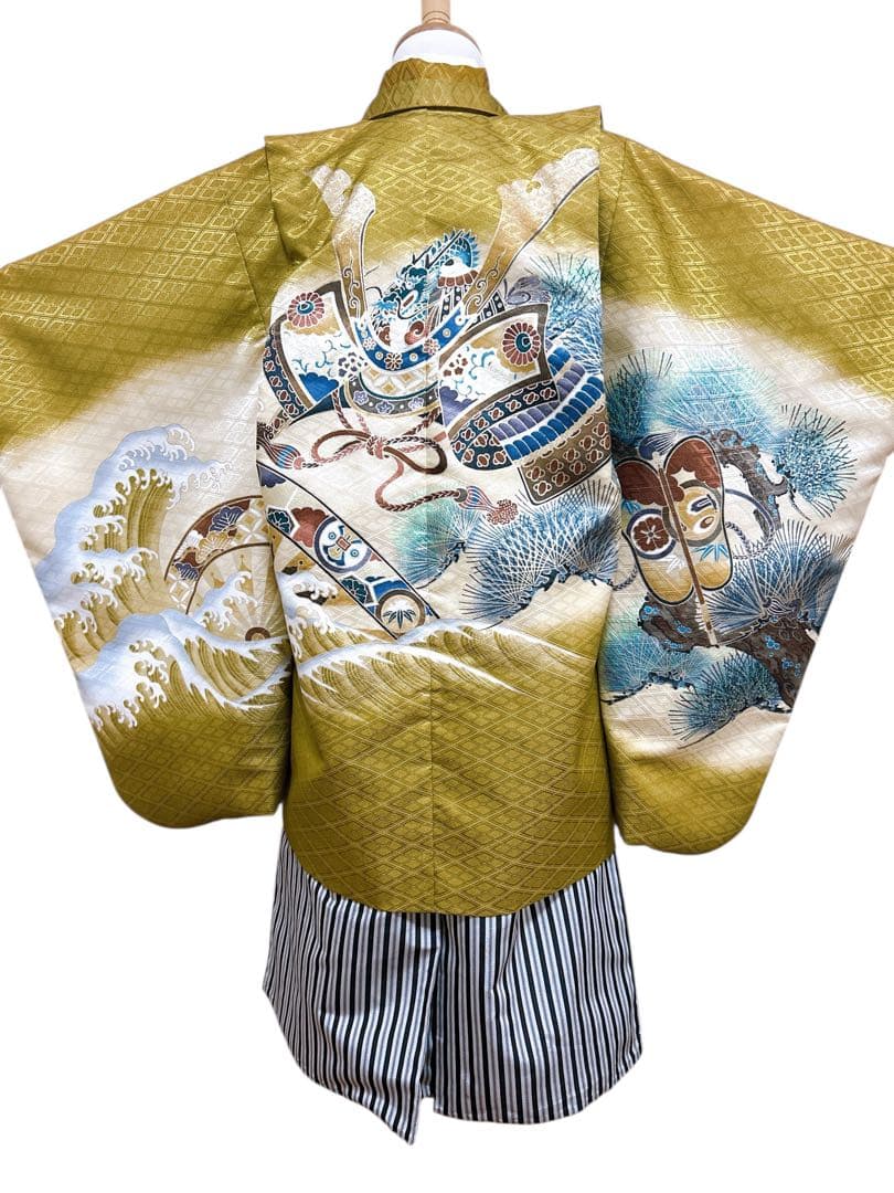 7歳セット♡七五三　男の子　フルセット　一式　黄土色　兜