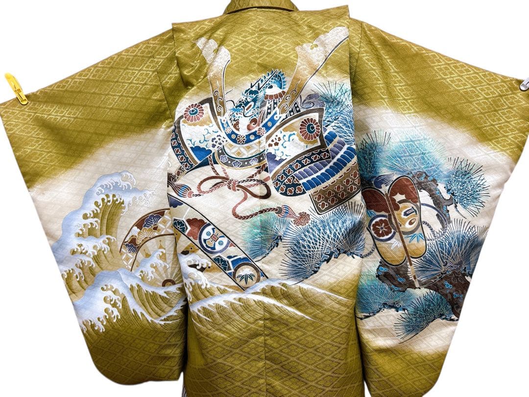 7歳セット♡七五三　男の子　フルセット　一式　黄土色　兜