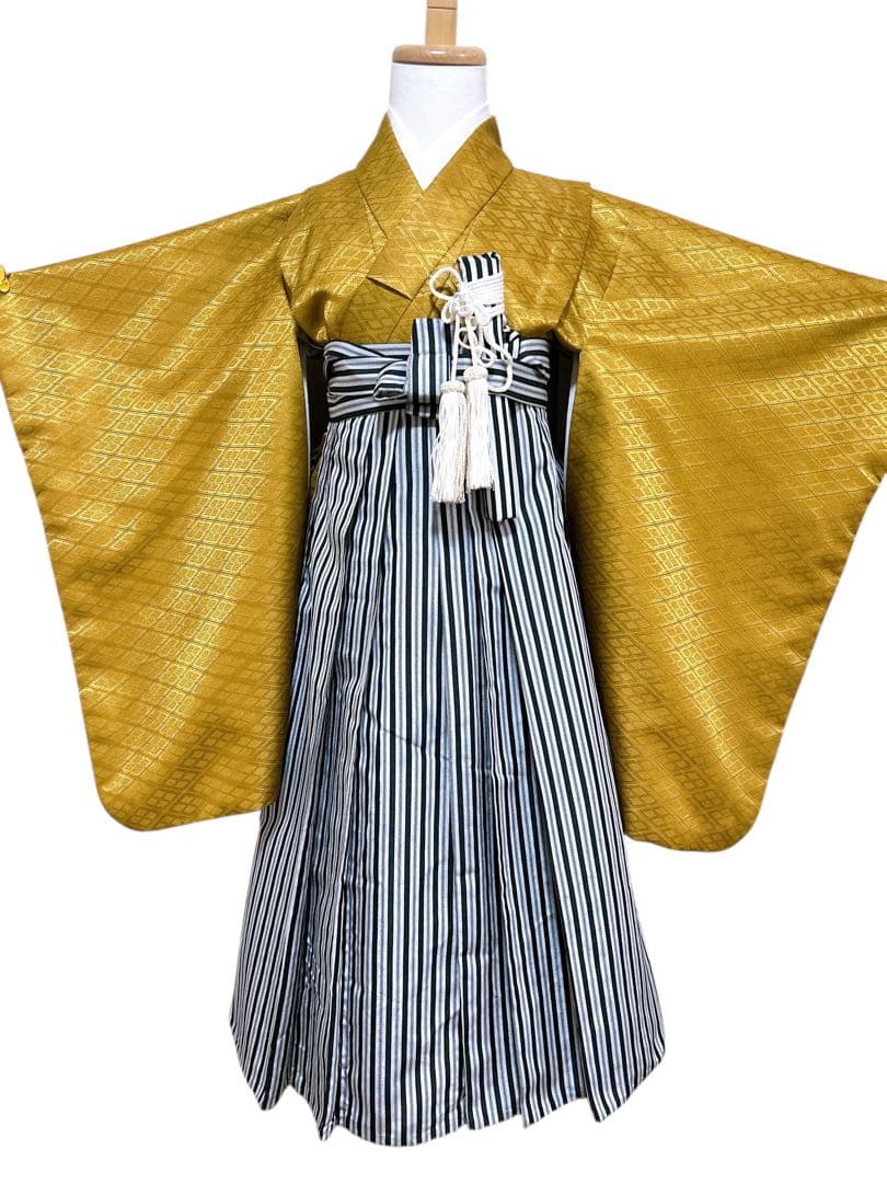 7歳セット♡七五三　男の子　フルセット　一式　黄土色　兜