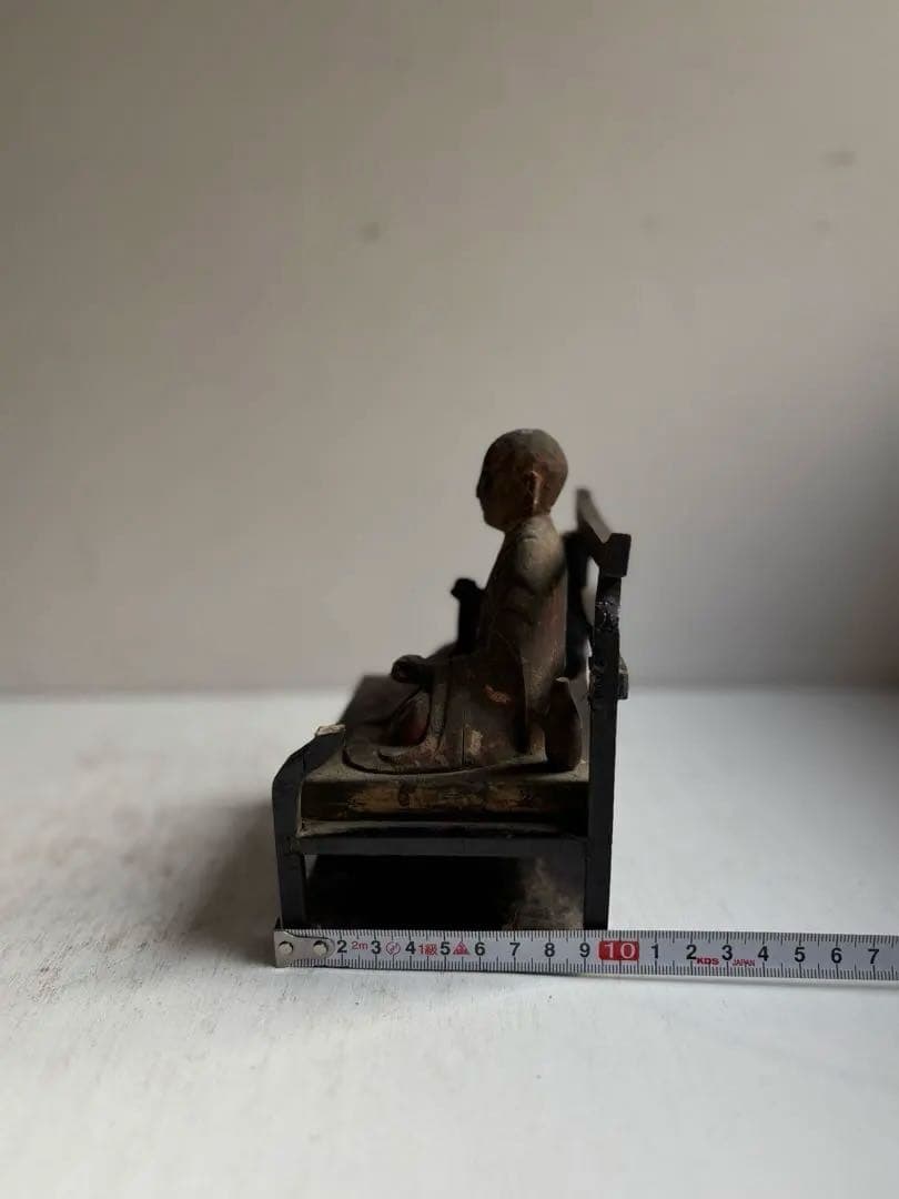 762 骨董 アンティーク 古道具 古い仏像 坐像 木彫 仏教美術 民芸