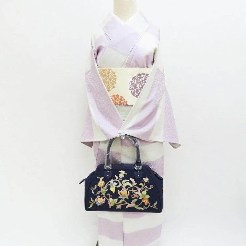 Club藤★和装バッグ 岡重 OKAJIMA 京友禅染ボストン型 （3377RC