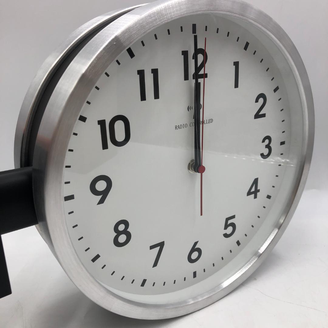 ベスタイム RC296B 両面壁掛け時計 掛け時計 電波時計/Y31026-J1