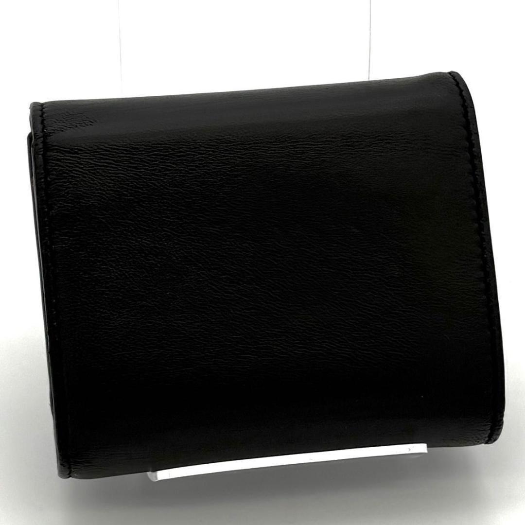 セリーヌ 折財布 トリオンフ フラップ ウォレット 三つ折り 黒 2423