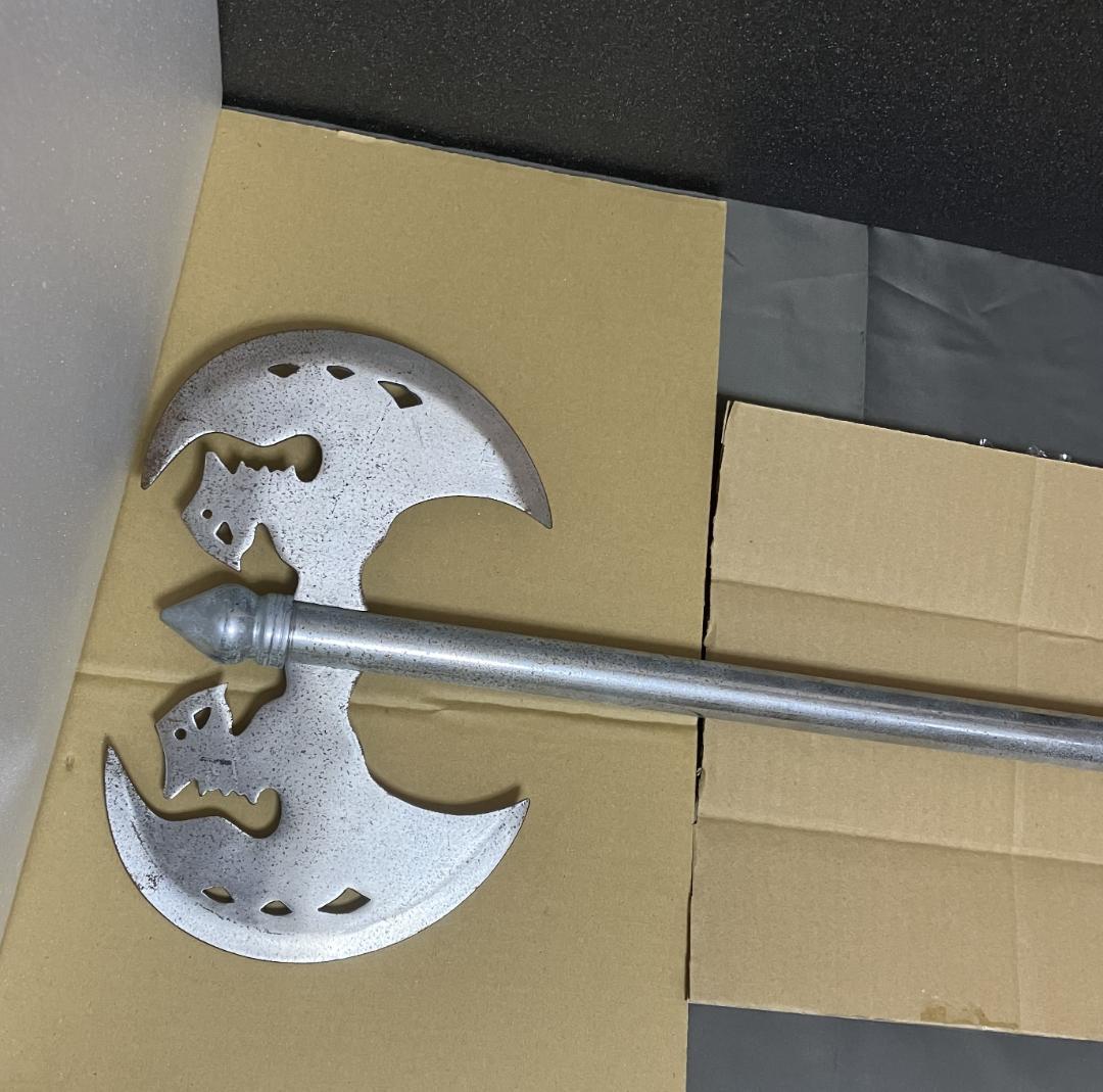 アンティーク品 両手斧 両刃バトルアックス 観賞用美術品 模造刀剣類