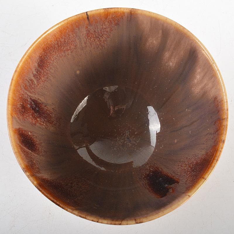 茶道具　高取焼　茶碗　陶印あり　仕覆・時代箱付　V　R7029