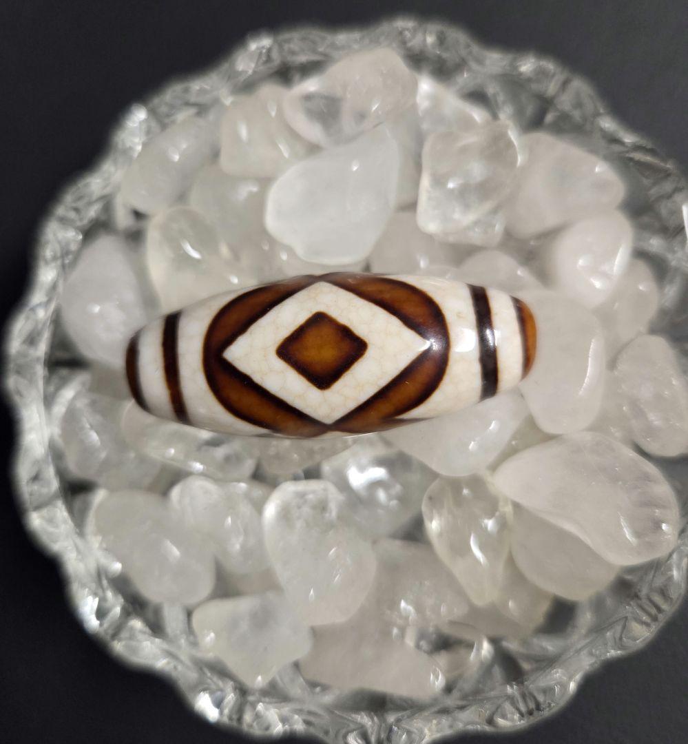 929　天珠　上肯　金剛虎牙三眼天珠　　貴重　珍品　dzibeads！